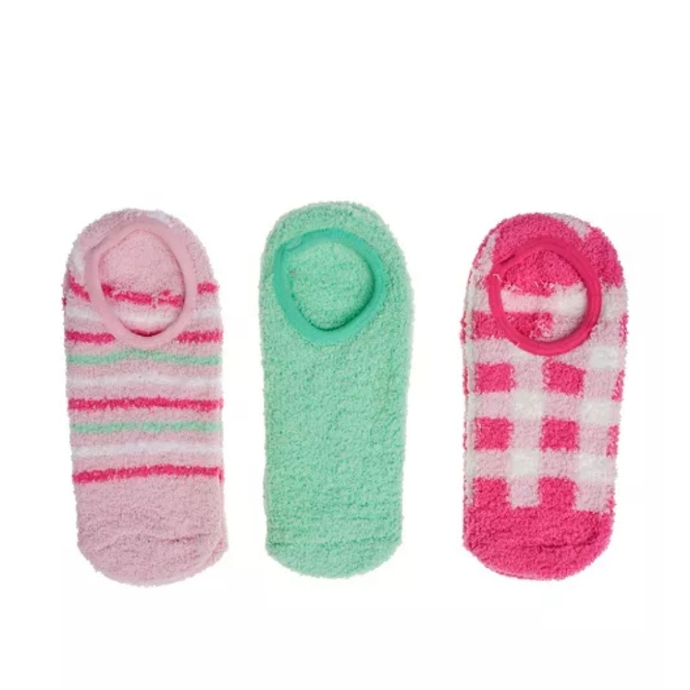 Betsey Johnson Pink and Green Fuzzy Socks